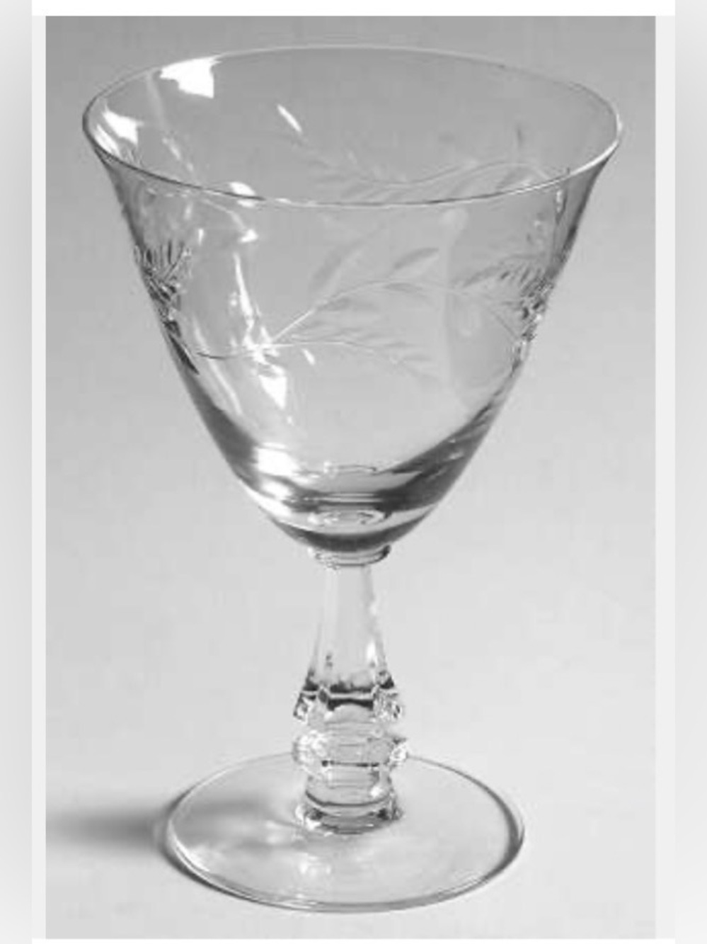 Set Of 4 Tiffin-Franciscan Montecarlo Crystal Water Goblets